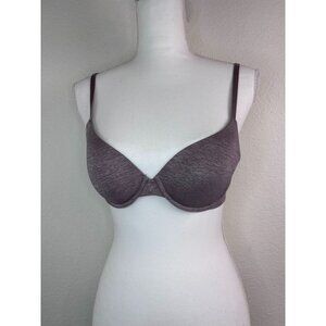 Victoria's Secret 34B purple uplift semi demi lightly lined underwire‎ bra